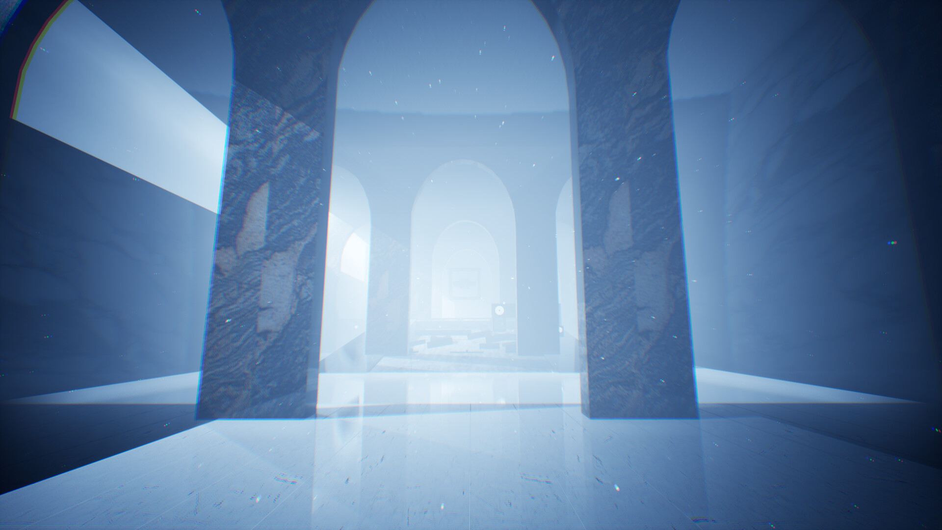 Switching off illumination flattens physical barriers, allowing players to navigate impossible spaces.